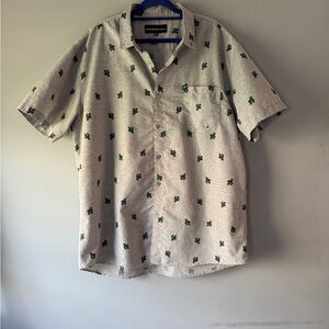 Molokai Surf Co. Gray Cactus Button Down - Size XXL